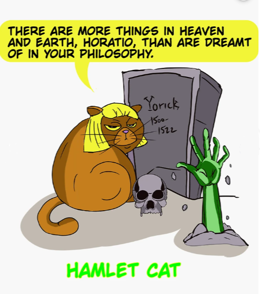 Funny Cat Shirt Shakespeare Spooky Cat-Lover Zombie Gift Sticker