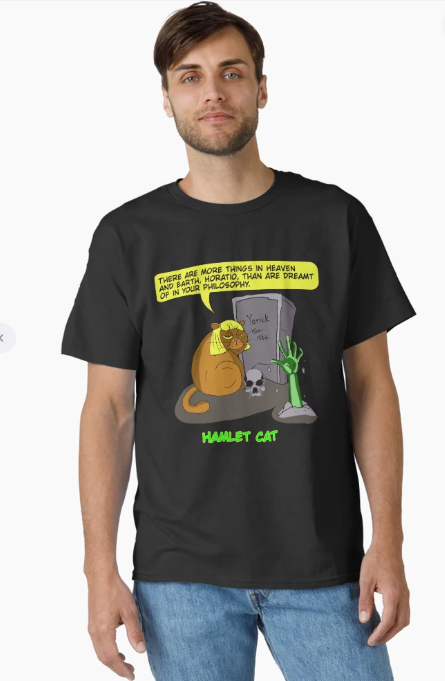 Funny Cat Shirt Shakespeare Spooky Cat-Lover Zombie Gift Classic T-Shirt