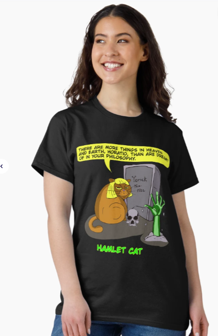 Funny Cat Shirt Shakespeare Spooky Cat-Lover Zombie Gift Classic T-Shirt