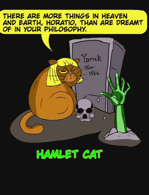Funny Cat Shirt Shakespeare Spooky Cat-Lover Zombie Gift Classic T-Shirt