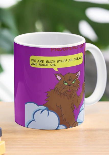 Funny Cat Reading-Addict Shakespeare Magic Witch, Please Coffee Mug