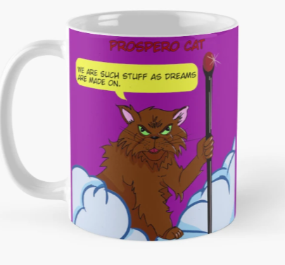 Funny Cat Reading-Addict Shakespeare Magic Witch, Please Coffee Mug
