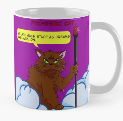 Funny Cat Reading-Addict Shakespeare Magic Witch, Please Coffee Mug